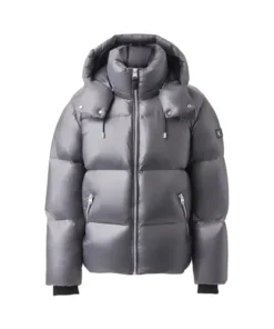 Grey Mackage Kent Down Puffer Jacket featuring sleek quilted design and zip-up front for a bold carbon Mackage look.