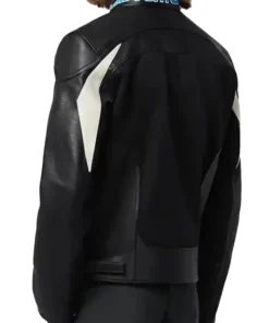 Jalen Hurts Louis Vuitton Leather Mix Biker Jacket