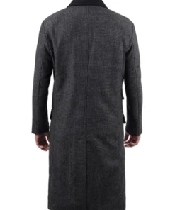 Joel Men's Charcoal Grey Long Wool Coat