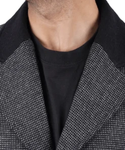 Joel Men's Charcoal Grey Long Wool Coat