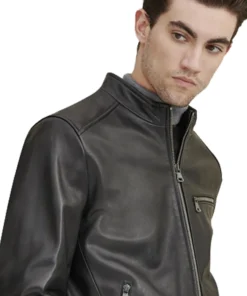 Leather Jacket With Zipper Pockets
