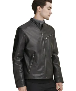 Leather Jacket With Zipper Pockets