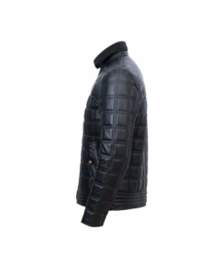 Men’s Quilted Black Leather Jacket
