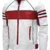 Men’s Red & White Cafe Racer Jacket