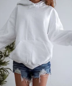 Back view of Mental Health Hoodie Front look with text