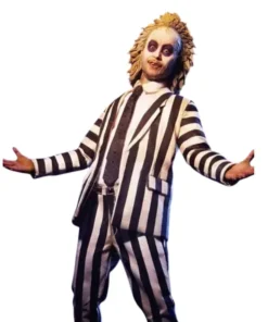 Michael Keaton Beetlejuice Striped Outfit for Halloween & Cosplay