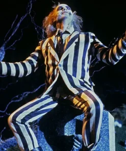 Michael Keaton Beetlejuice Striped Outfit for Halloween & Cosplay