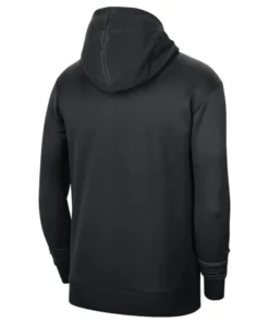 NY Knicks Practice Hoodie Back Look Black Color