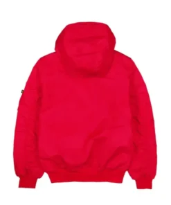 New York Yankees x Alpha Industries x New Era Bomber Jacket Red Color Back Look