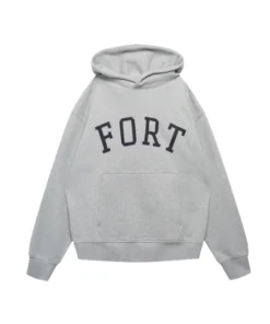 Oak And Fort Hoodie Grey color front look