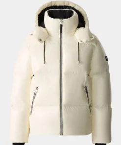 Off-White Mackage KENT-Z hooded jacket. Mens jacket, Mackage KENT-Z black puffer detail, quilted jacket for winter.