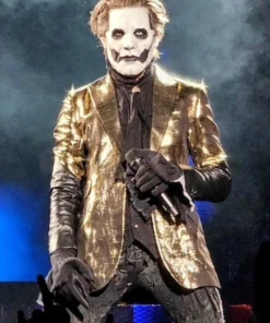 Papa Emeritus Gold Jacket Front Look Golden color
