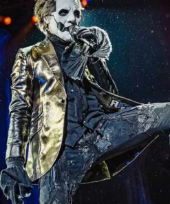 Papa Emeritus Gold Jacket Front Look Golden color