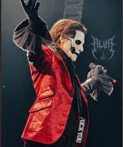 Papa Emeritus Cardinal Copia Tobias Forge Sequin Jacket Front look