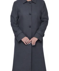 Patrice Womens Regular Fit Charcoal Grey Wool Coat