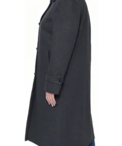 Patrice Womens Regular Fit Charcoal Grey Wool Coat