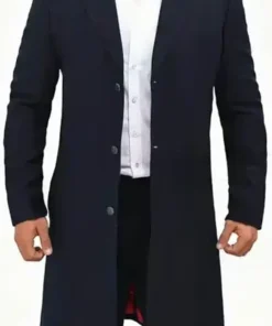 Paul Mens Dark Blue Long Wool Coat