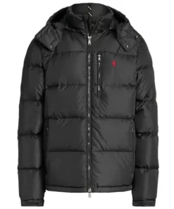 Black Polo Ralph Lauren Puffer Jacket featuring zip closure and quilted down design, perfect men’s winter outerwear from the Polo Ralph Lauren collection.
