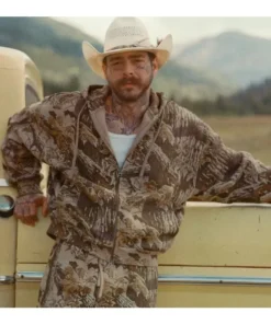 Post Malone Skims Realtree Camo Hoodie Front look