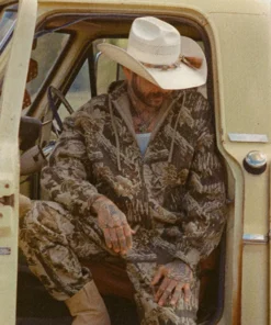 Post Malone Skims Realtree Camo Hoodie Front look
