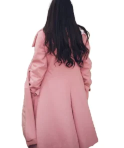 Priscilla Pink Wool Trench Coat Women