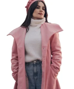 Priscilla Pink Wool Trench Coat Women