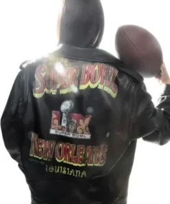 Super Bowl LIX Tabitha Oversized Moto Jacket