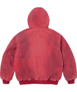 Supreme Reflective Arc Hooded Work Jacket Color red And Back look