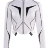 The Marvels 2023 Teyonah Parris White Leather Jacket