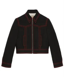 Wednesday Jenna Ortega Black Bomber Jacket