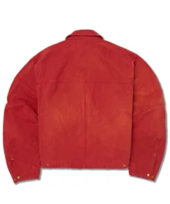 Willy Chavarria Stockton Work Jacket Red Color Back Look