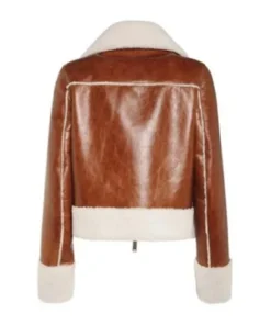 Womens B3 Shearling Brown Sheepskin Leather Jacket