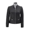 Women’s Black Quilted Leather Jacket