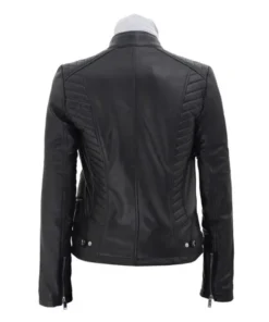 Women’s Black Quilted Leather Jacket