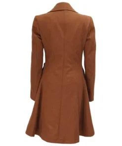 Women's Regular Fit Camel Brown Wool Coat