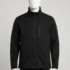 Full-zip black Swiss Tech jacket for men on a mannequin, a great swisstech coat and swiss tech winter coat option.