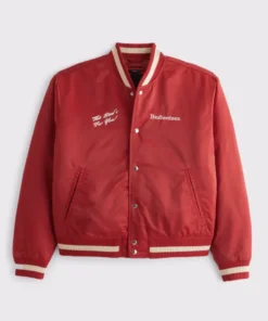 Abercrombie Budweiser Varsity Bomber Jacket