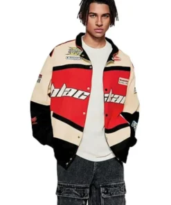 Air Racing Style Varsity Jacket Red
