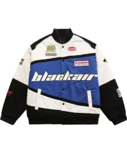 Air Racing Style Varsity Jacket Blue