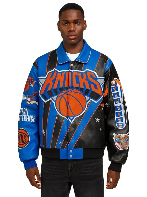 Amar’e Stoudemire New York Knicks Leather Jacket Front Look