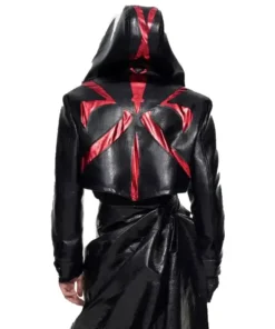 Bat Hat Hooded Short Jacket Back Look