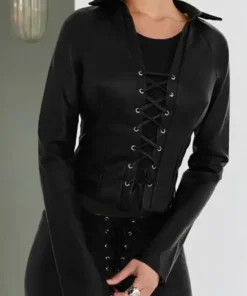 Beyond The Gates 2025 Trisha Mann Black Lace Up Jacket
