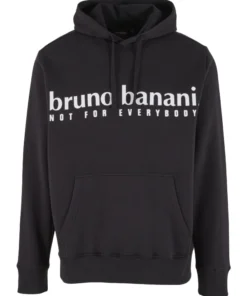 Bruno Banani Logo Print Hoodie Black Color Front look