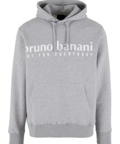 Bruno Banani Logo Print Hoodie Grey Color Front look