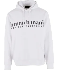 Bruno Banani Logo Print Hoodie White Color Front look