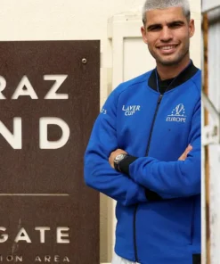 Carlos Alcaraz Laver Cup 2025 Blue Jacket Front Look
