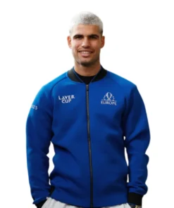 Carlos Alcaraz Laver Cup 2025 Blue Jacket Front Look