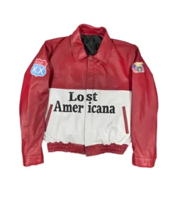Front view of the Colson Baker MGK Lost Americana Bomber Jacket in black and white at America Jackets.