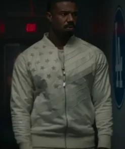 Creed III Michael B. Jordan White Bomber Jacket