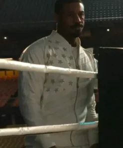 Creed III Michael B. Jordan White Bomber Jacket